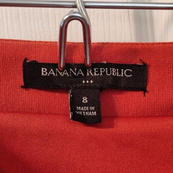 Banana Republic Orange Skirt Size 8-Bright! - Picture 4 of 5